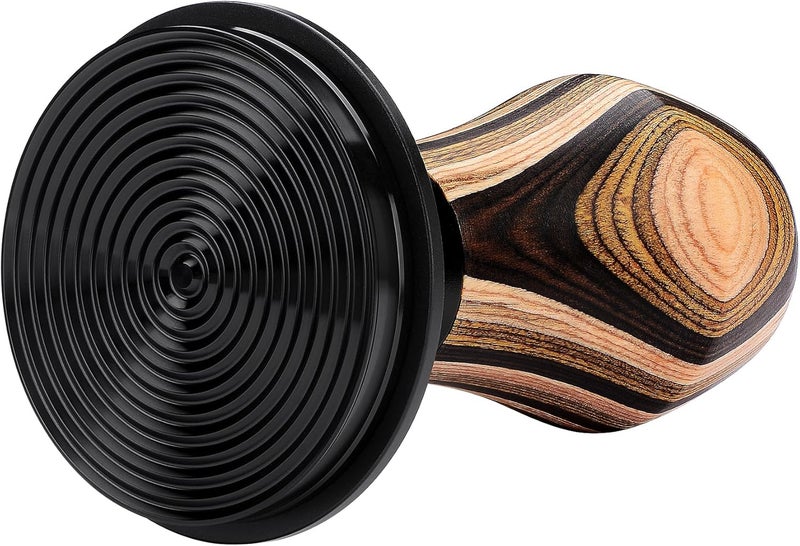 Normcore 58.5mm Espresso Coffee Tamper V4, Spring Loaded Tamper With Titanium PVD Coating Ripple Base, 15lb / 25lb / 30lbs Replacement Springs, Colorful Wood Handle - Image 5